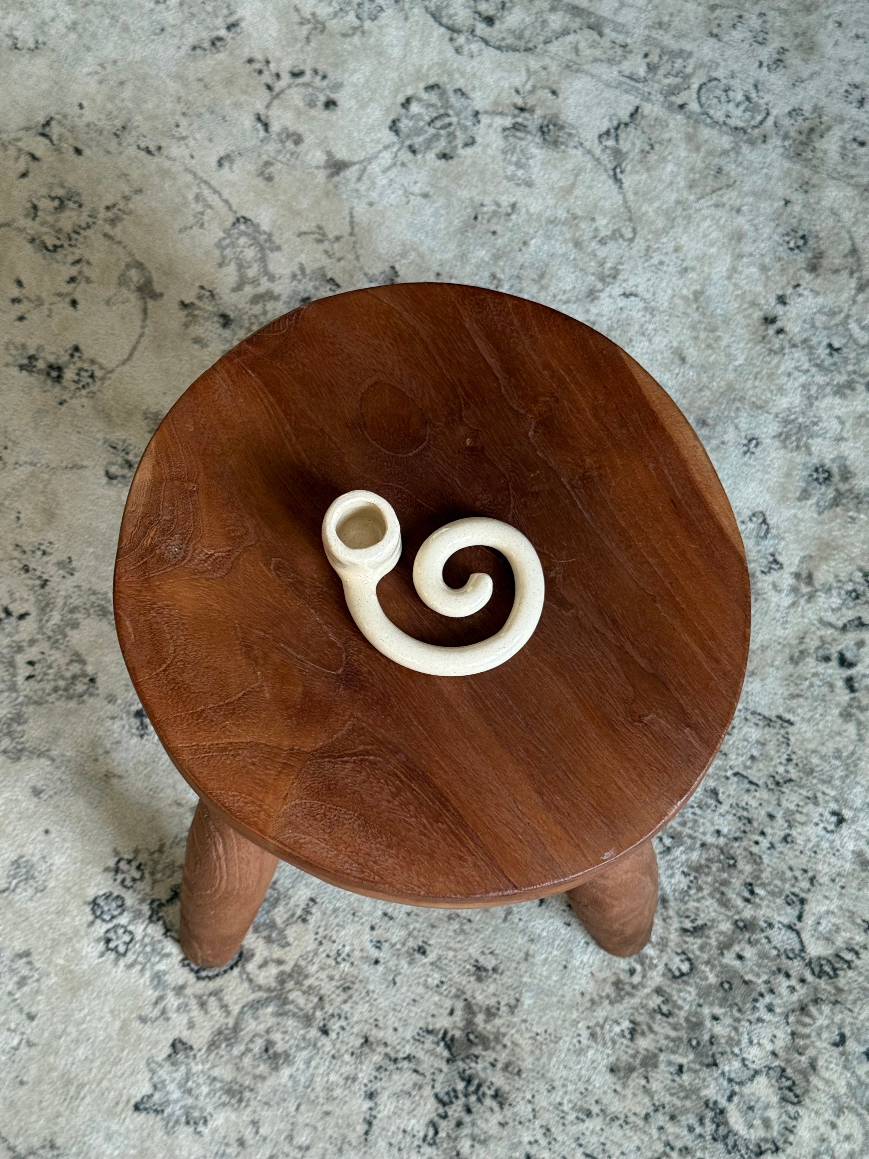 porta-velas espiral pequeno