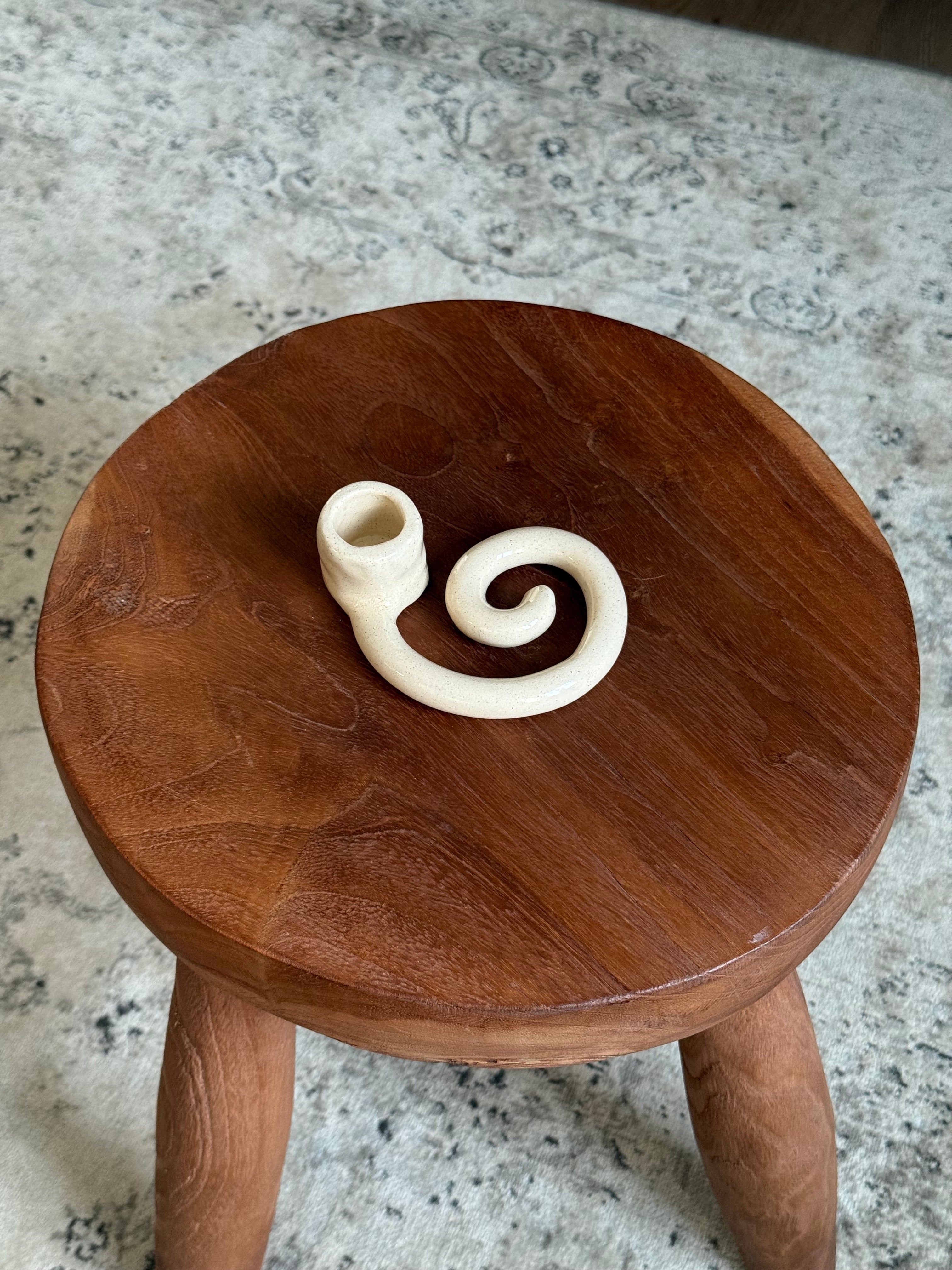 porta-velas espiral pequeno